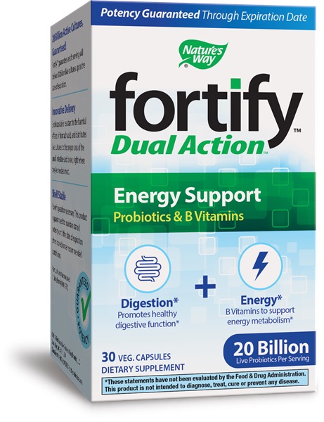 Nature's Way fortify Dual Action Energy Support 20 Billion 30 Vegetarian Capsules  TEMPORARILY UNAVAILABLE