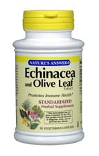 Natures Answer Echinacea w/Olive Leaf Standardized 50 vegicaps