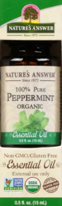 Natures Answer Essential Oil Organic Peppermint 0.5 Oz
