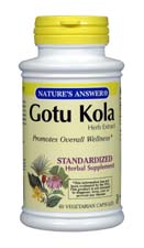 Natures Answer Gotu-Kola Herb Standardized 60 vegicaps