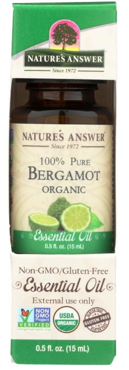 Natures Answer Organic Bergamot Essential Oil 0.5 oz.