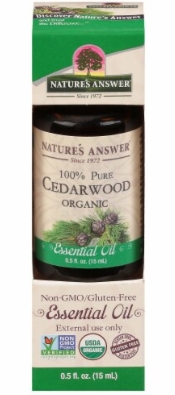 Natures Answer Organic Cedarwood Essential Oil 0.5 oz.