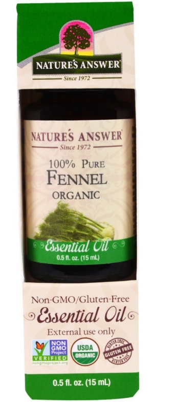 Natures Answer Organic Fennel (Sweet) Essential Oil 0.5 oz.