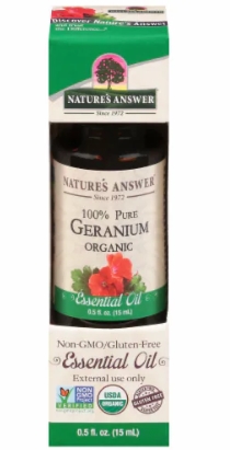 Natures Answer Organic Geranium Essential Oil 0.5 oz.