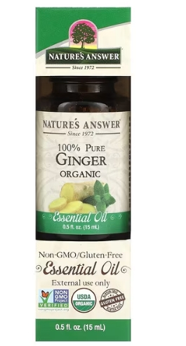 Natures Answer Organic Ginger Root Essential Oil 0.5 oz.