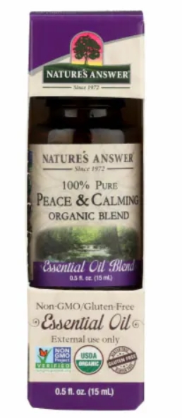 Natures Answer Organic Peace & Calming Relax Essential Oil Blend 0.5 oz.