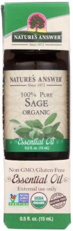 Natures Answer Organic Sage Essential Oil 0.5 oz.