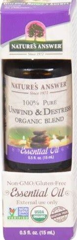 Natures Answer Organic Unwind & D-Strees Essential Oil Blend 0.5 oz.