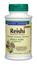 Natures Answer Reishi Mushroom Mycelia 90 vegicaps