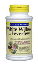 Natures Answer White Willow w/Feverfew Standardized 60 vegicaps