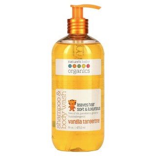 Natures Baby Shampoo All Natural Vanilla Tangerine 16 oz