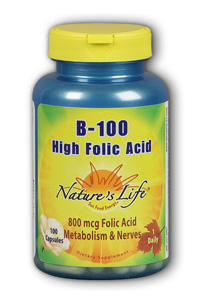 Natures Life - B-100 High Folic Acid 100mg 100 Cap