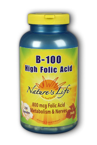 Natures Life - B-100 High Folic Acid 100mg 250 Cap