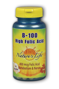 Natures Life - B-100 High Folic Acid 100mg 50 Cap-UNAVAILABLE