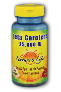 Natures Life - Beta Carotene 25,000 IU 25,000iu 250 Sg