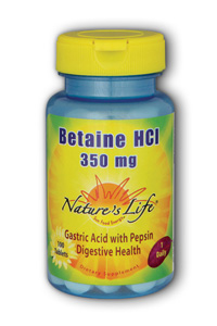 Natures Life - Betaine HCL, 350 mg 350mg 100 Tab