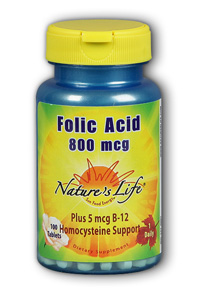 Natures Life - Folic Acid 800 mcg 800mcg 100 Tab