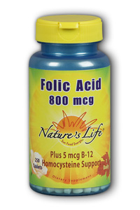 Natures Life - Folic Acid 800 mcg 800mcg 250 Tab