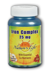Natures Life - Iron Complex 25mg 100 Vcp