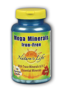 Natures Life - Iron-Free Mega Minerals 100 Vcp   TEMPORARILY UNAVAILABLE