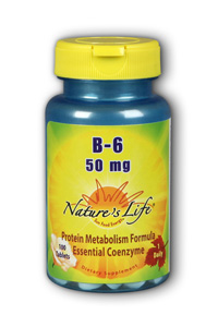 Natures Life - Vitamin B-6, 50mg 50mg 100 Tab      TEMPORARILY UNAVAILABLE