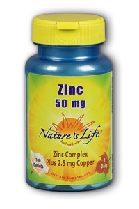 Natures Life - Zinc, 50 mg 50mg 100 Tab-OUT OF STOCK
