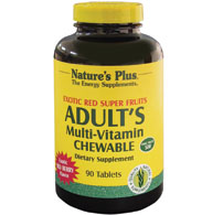 Natures Plus Adult Chewable Multi Red Fruit 60-OUT OF STOCK