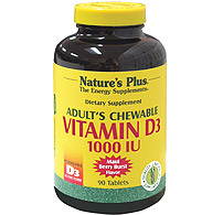 Natures Plus Adult Vit D3 1000 Iu Chewable 90  TEMPORARELY UNAVAILABLE