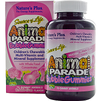 Natures Plus Animal Parade Gummies Bubble Gum 75