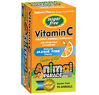 Natures Plus Animal Parade Sugarfree Vit C Chewable 90