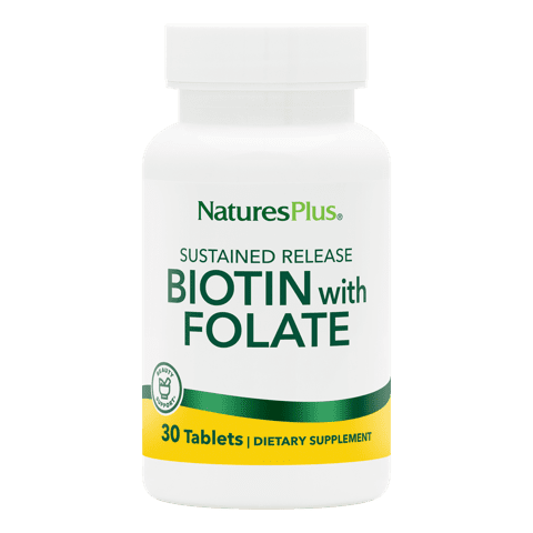 Natures Plus Biotin + Folic Acid Slow Release Tablet 30