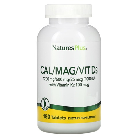 Natures Plus Cal/Mag With Vit D3 + Vit K2 Tablet 180