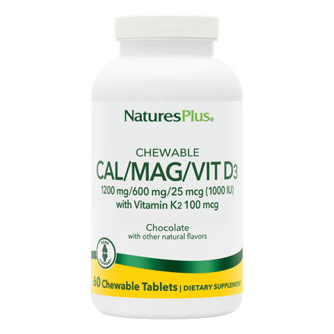 Natures Plus Cal/Mag W/ Vit D3+Vit K2 Choco Chew60