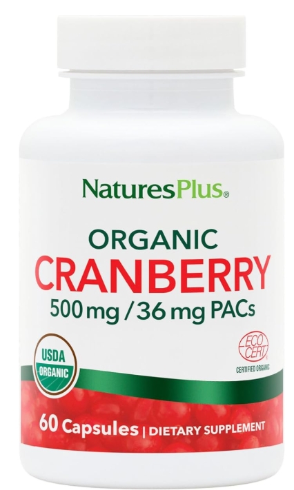 Natures Plus Cranberry Organic  500mg 60 caps
