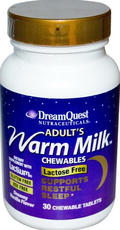 Natures Plus DreamQuest Adults Warm Milk Chewables 30