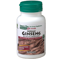 Natures Plus Korean Ginseng 250 Mg Vegetarian Capsule 60