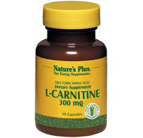 Natures Plus L-Carnitine 300 Mg Vegetarian Capsule 30