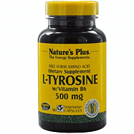 Natures Plus L-Tyrosine 500 Mg W/B-6 Vcaps 90