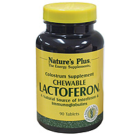 Natures Plus Chewable Colostrum Lactoferon 90 TEMPORARILY UNAVAILABLE