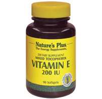 Natures Plus Mixed Tocopherol E 200 IU Softgels 90