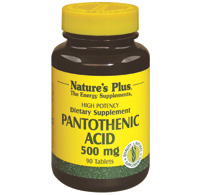 Natures Plus Pantothenic Acid 500 Mg Tablet 90
