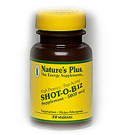 Natures Plus Shot-O-B12 5000 Mcg Vcaps 30