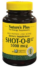 Natures Plus Shot-O-B12 5,000 Mcg Vegetarian Capsule 60
