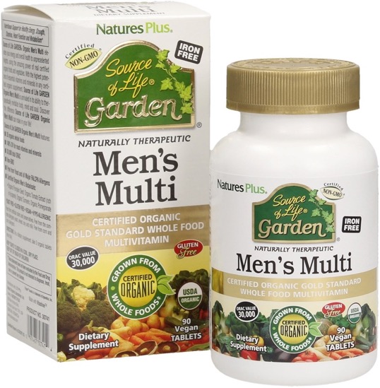 Natures Plus Sol Garden Organic Mens Multi Tablet 90