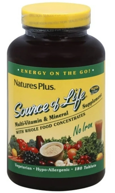 Natures Plus Source Of Life No-Iron Tablet 180