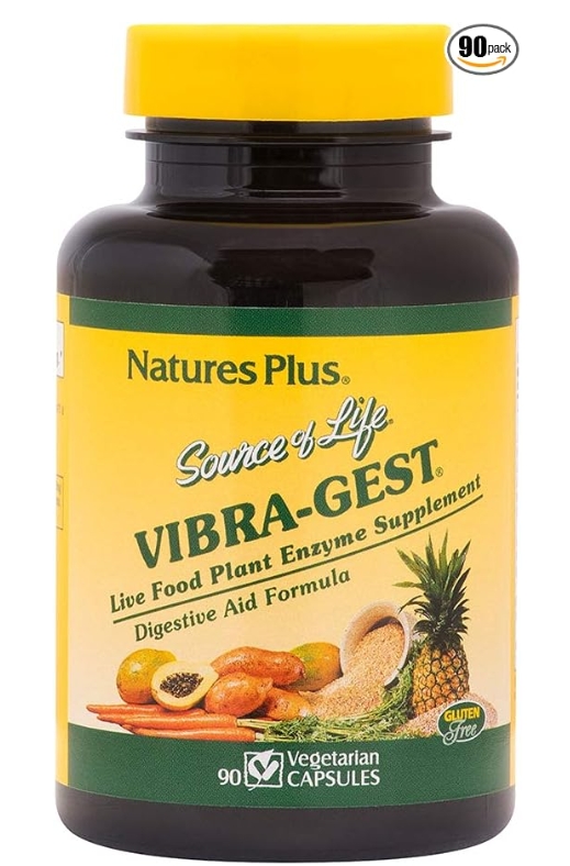 Natures Plus Vibra-Gest Plant Enzymes Vegetarian Capsule 90