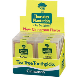 Natures Plus Tea Tree Toothpicks Cinnamon 6X100 Count
