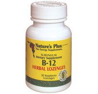 Natures Plus Vit B-12 1,000 Mcg Herbal Lozenge 30