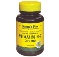 Natures Plus Vitamin B-2 250 Mg Slow Release Tablet 60