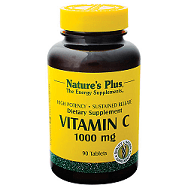 Natures Plus Vitamin C 1000 Mg S/R Rose Hips Tabs 90
